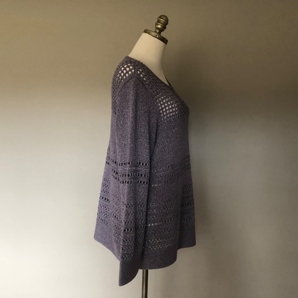 Pullover Chico's Extra Large  Purple Long Sleeves - Picture 5 of 7
